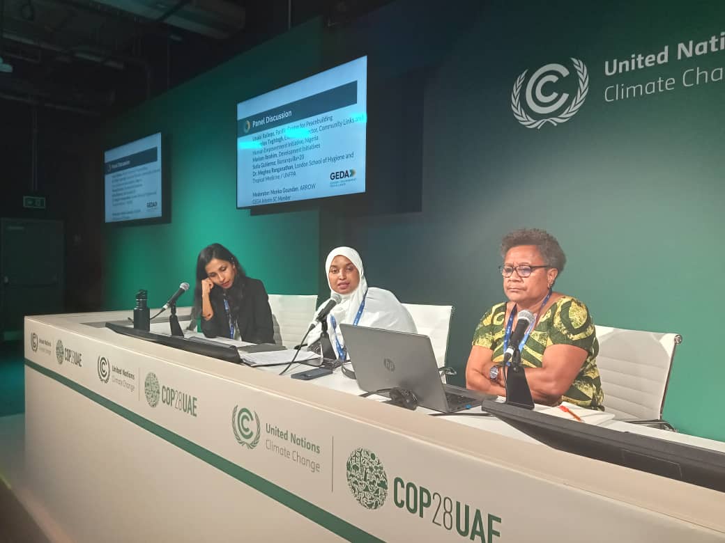 Strengthen data systems if the desired outcome is for women to be counted to count. Plan climate action for women, by women and with women using reliable and timely data. These were the two strong messages from @MaryanEbrahim at the @COP28_UAE on gender and environment data.