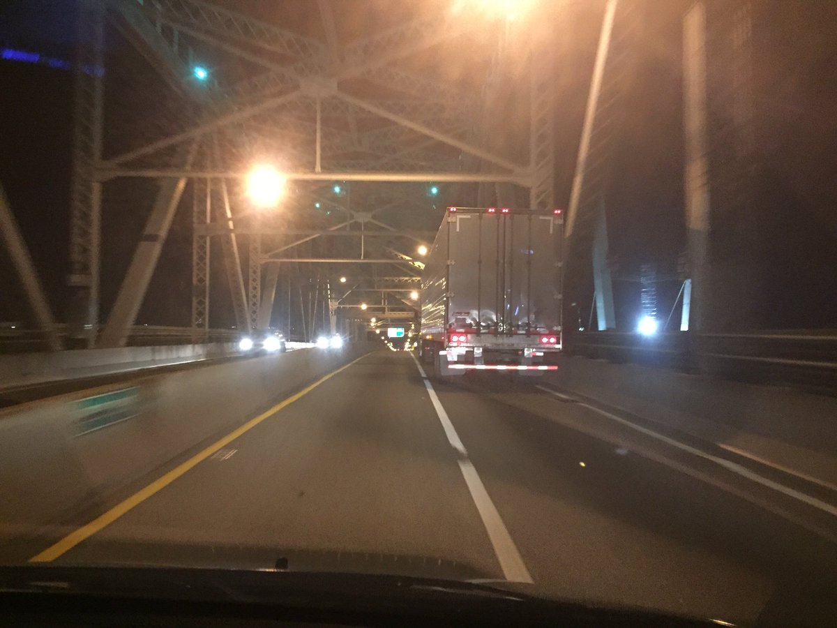 TedInJest's tweet photo. @senatorlanza How can anyone possibly say the new #Goethals is an improvement over the old one? Look at the thrill one could get from the challenge of passing an 18-wheeler! https://t.co/ee1lpua9Wr
