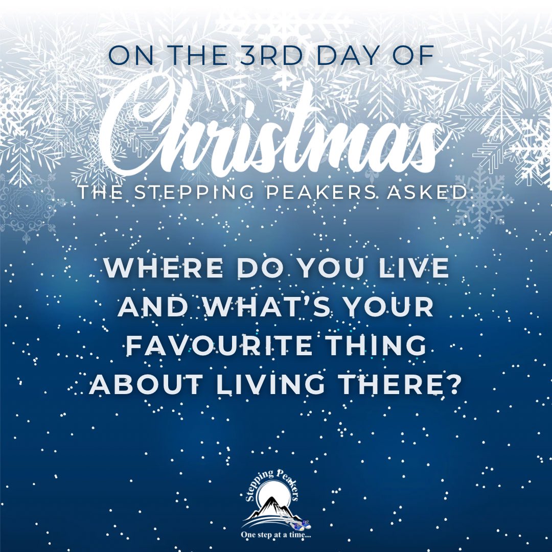 On the 3rd day of Christmas, we’d love to know where you’re from and what you love about it. @samheughan @mypeakchallenge