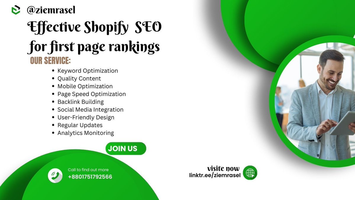 ziemrasel's tweet image. &quot;Transform your Shopify store with potent SEO strategies! 🚀 Dominate the first page rankings, drive traffic, and skyrocket sales. 🌐📈 Elevate your online presence today! #ShopifySEO #FirstPageSuccess&quot; #SearchEngineMagic
#KeywordOptimization
#TopRankingShopify
#SEOExcellence
