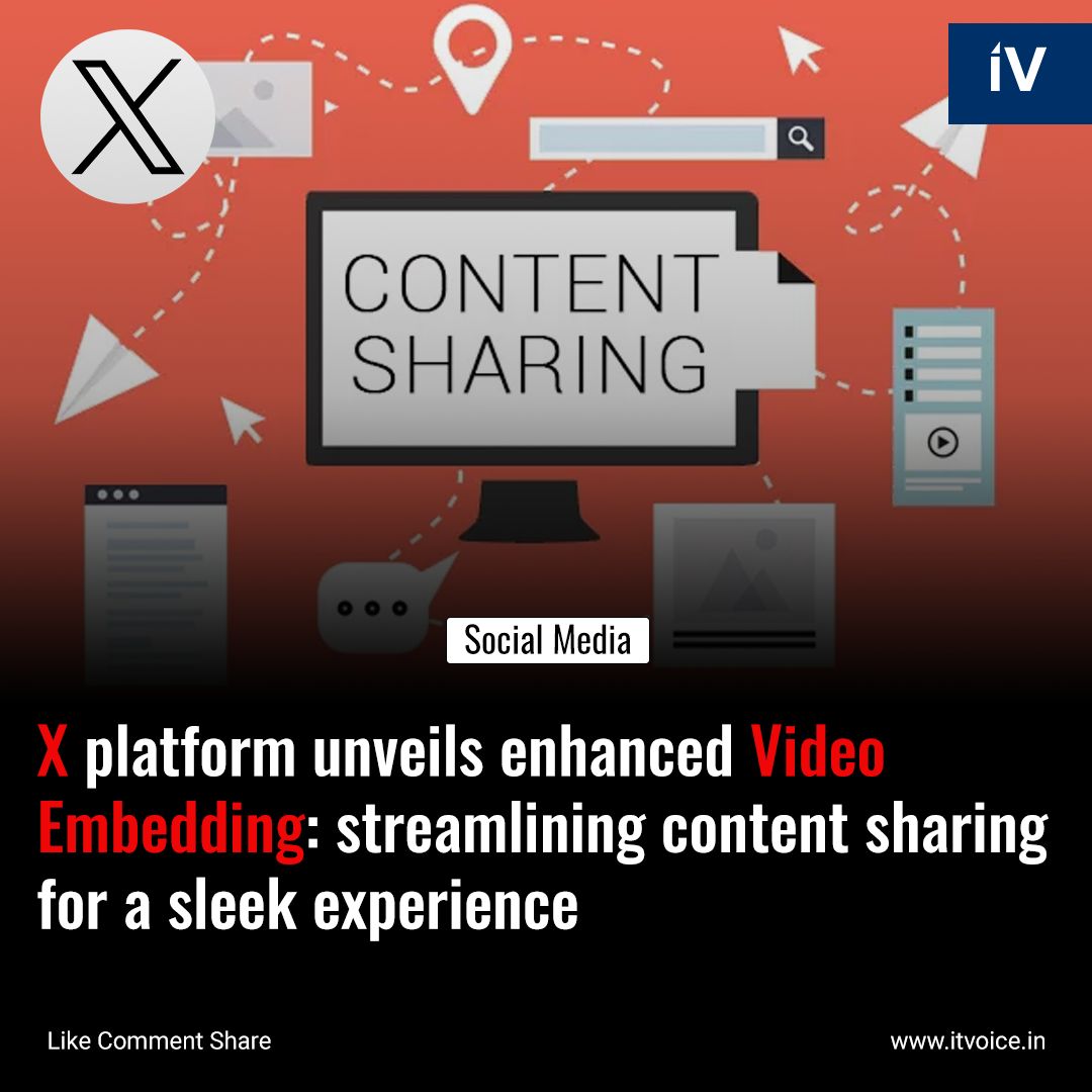 itvoice's tweet image. X Unveils Enhanced Video Embedding: Elevate Your Content Game with Streamlined Sharing! 🔄📹 #XPlatform #VideoEmbedding #ContentSharing #SocialMedia