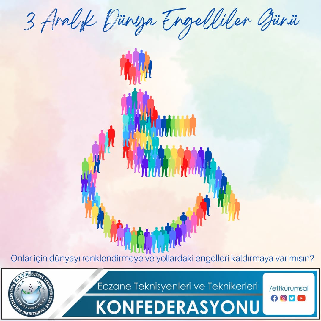 ettkkurumsal's tweet photo. Hayatın her alanında eşit ve engelsiz bir dünya dileğiyle.

3 Aralık Dünya Engelliler Günü Kutlu Olsun. https://t.co/ky43GMjFBh