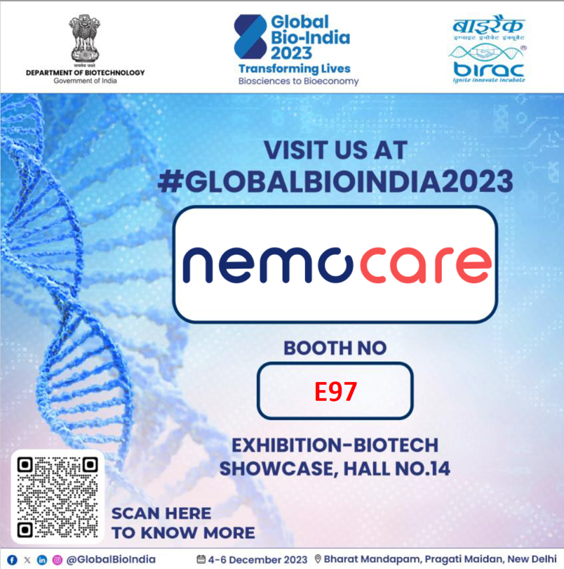 We are excited to announce that @NeMo_care is gearing up to participate in @GlobalBioIndia ,flagship event organized by the @DBTIndia and @BIRAC_2012 Join us at the #GBI2023 as we proudly exhibit our cutting-edge technology Nemocare #Raksha that is revolutionizing newborn care