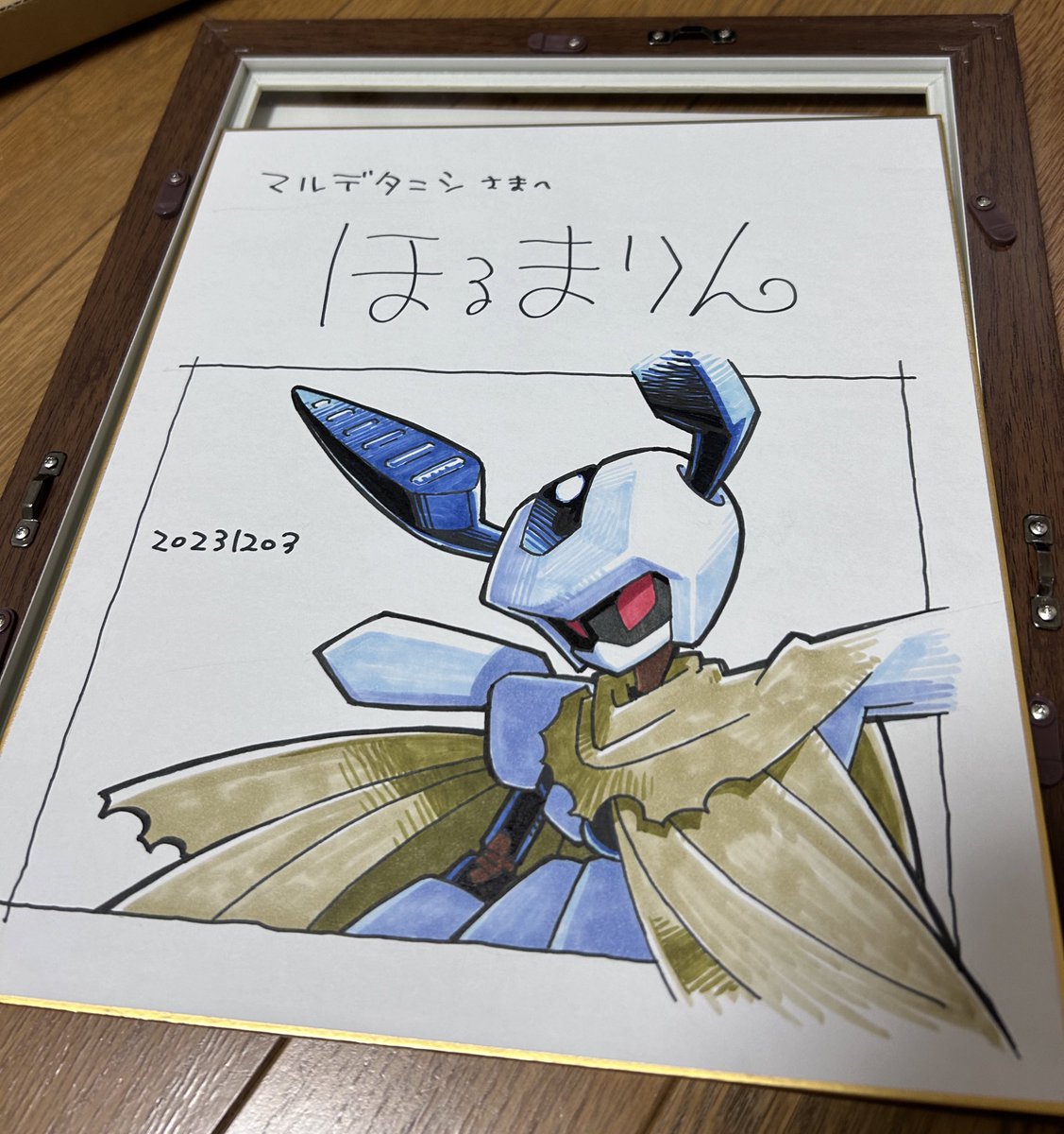 ほるまりん先生の色紙コミッション！ 憧れのロクショウ描いて頂きまし