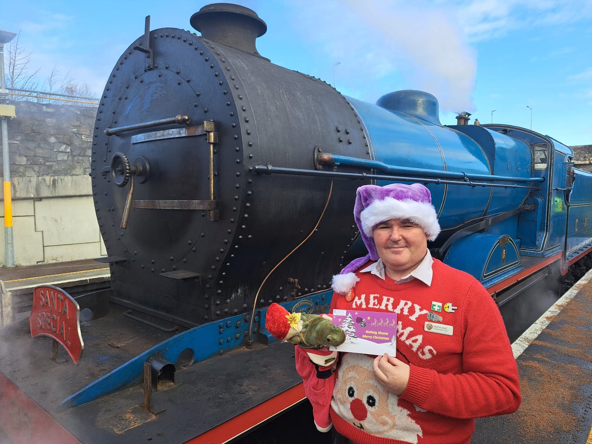 #PurpleLights23 Martin on the santa trains with Christmas Croc celebrating international day of disabilities