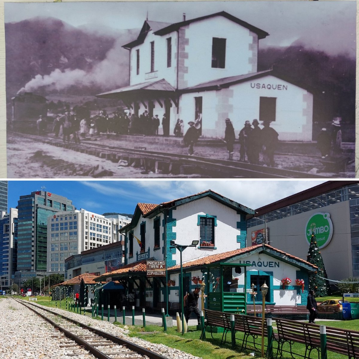 The old train station of Usaquen in northern Bogotá. Then and now.

#historyhustle #historyhustleofficial #historyhustler #bogota #bogotá #Usaquén #Usaquen #train #trainstation #OldTrainStation #thenandnow #Colombia #colombiatravel