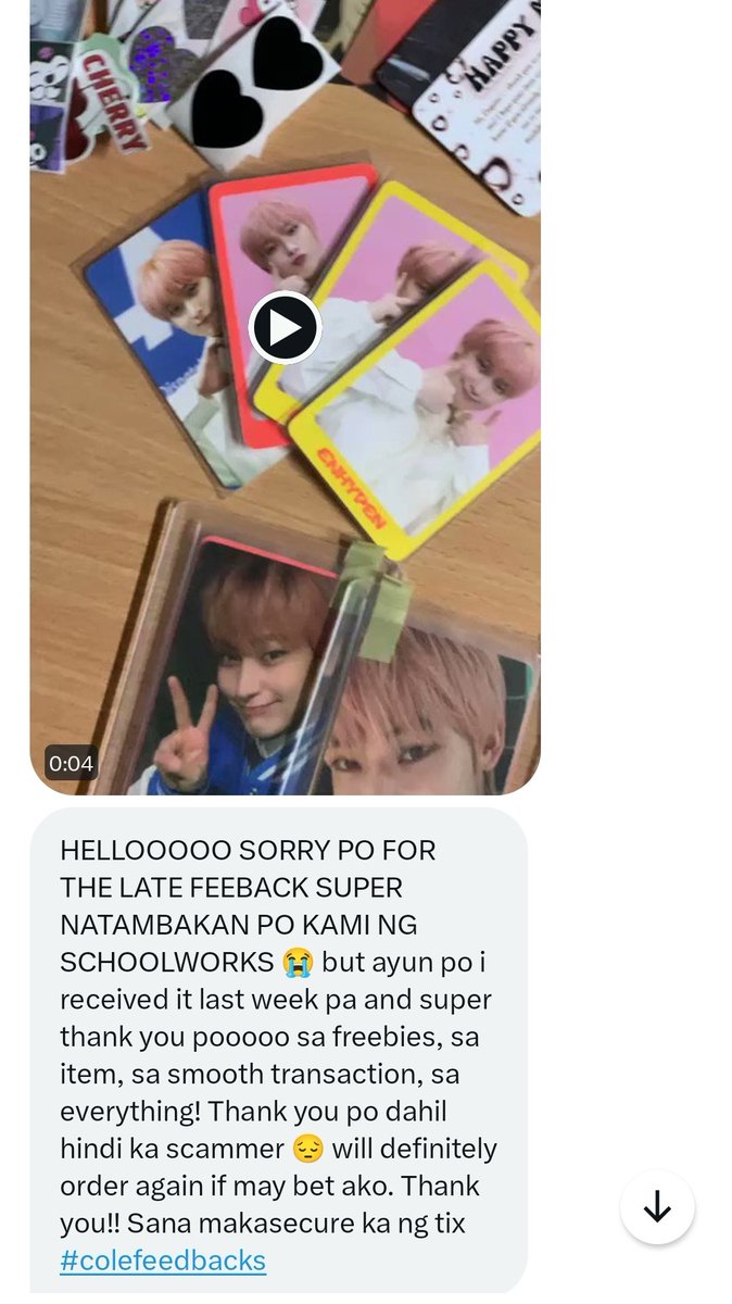 hssncartsz's tweet photo. ミ ꒰ #colefeedbacks ☺︎︎ ꒱ 彡
💌💕. . .
📩 Sunoo Dicon Mini set
. . . thank you sooo much for your trust !!! https://t.co/RUgz9DosHz