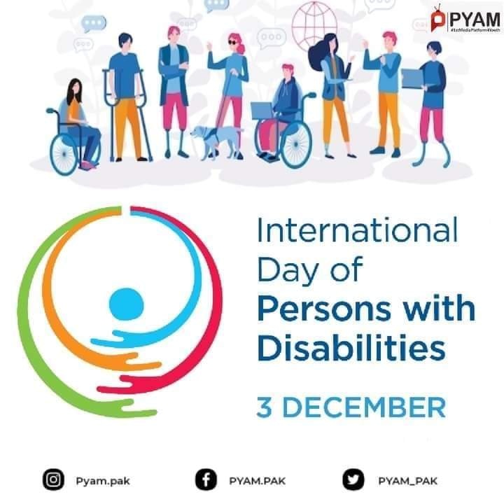 PYAM_PAK's tweet photo. U guys are integral part of society. Disability is a brave strugle, its courage to prsevere &amp; endure in face of adversity. We hve to play in creating a more inclusive society. This #WorldDisabilityDay lets come 2gether &amp; foster a system that is just equitable &amp; accesible for all. https://t.co/kJl5jZTgn6