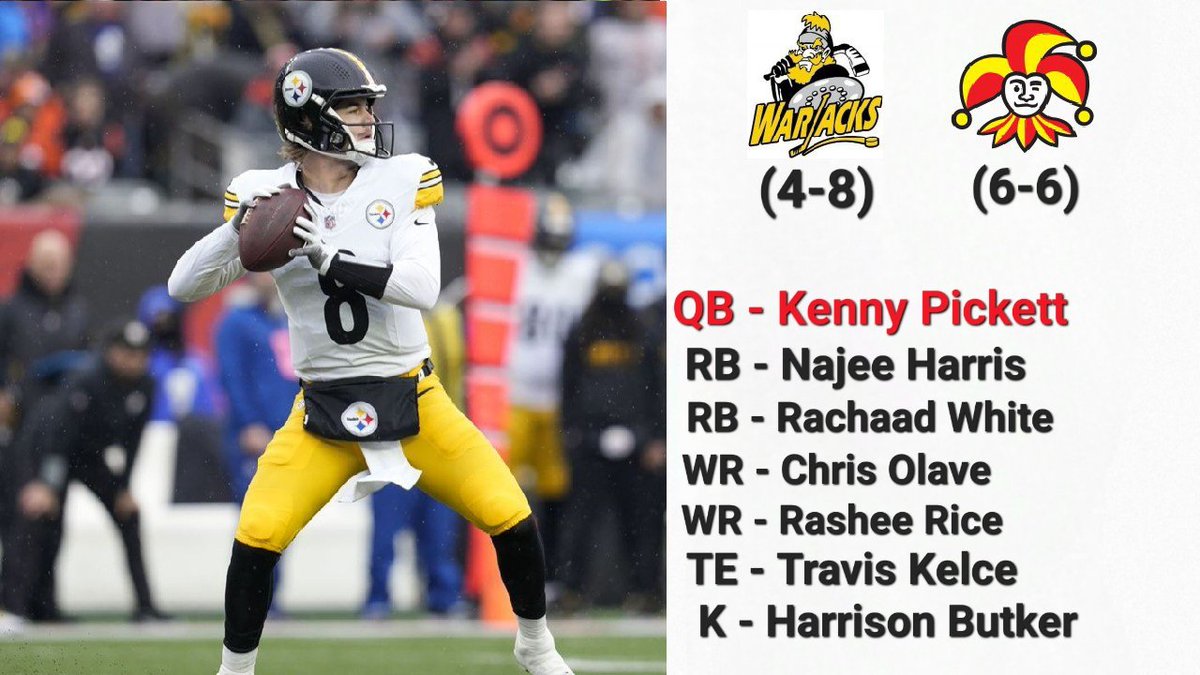 JestersLFFL's tweet photo. Our lineup as we take on the Warjacks for the first time!
#FantasyFootball https://t.co/jFXSCwEsbd