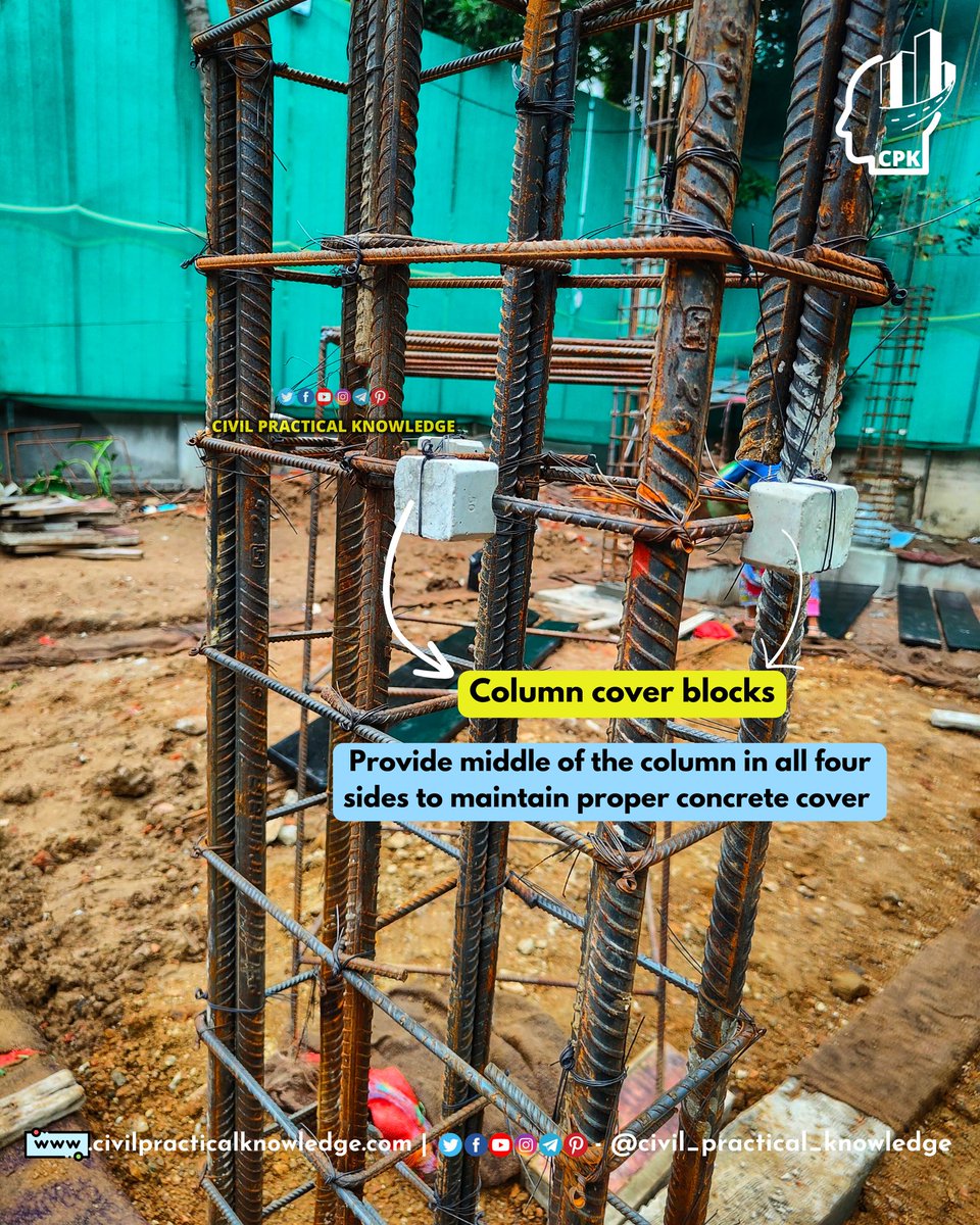 civilpractknowl's tweet image. Must use a Cover block for all structural elements. #civilpracticalknowledge #civil_practical_knowledge #civilengineering