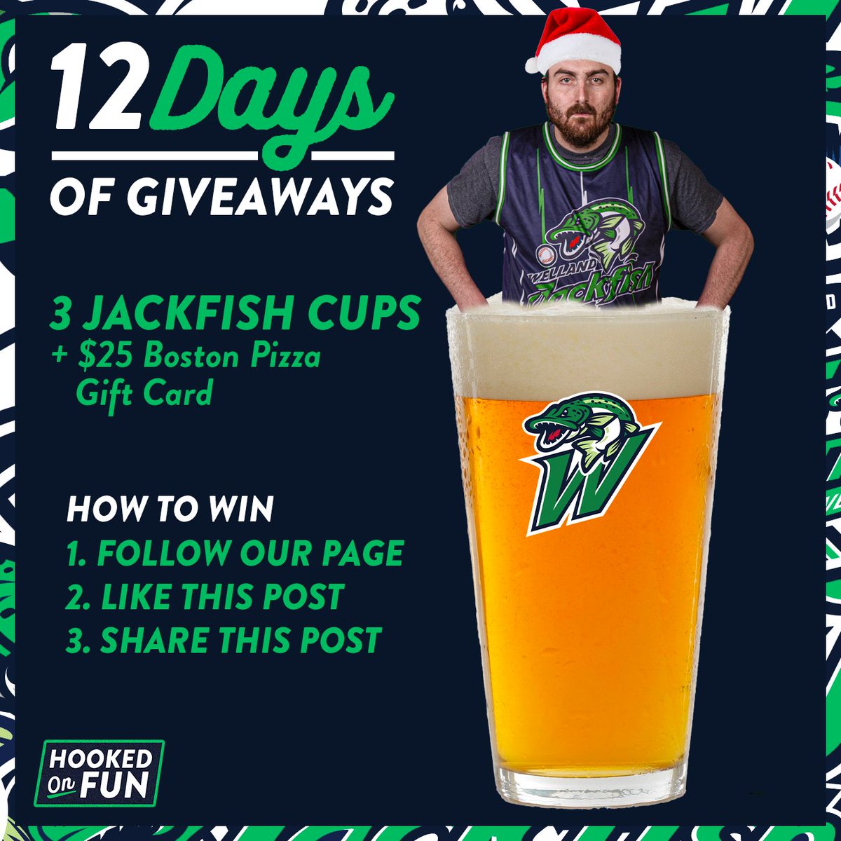 On the third day of giveaways, the Coach sent to me, three Jackfish cups for drinkin' and a Boston Pizza Gift Card babbyyyyyyyy! 🍺

1. Follow us 
2. Like this post 
3. Share this post  

Winner to be announced at 3pm