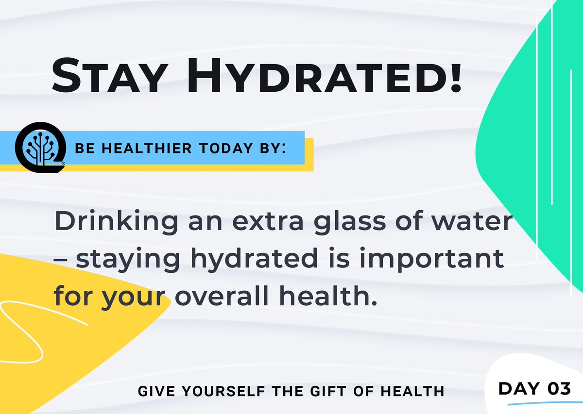 Water plays a crucial role in regulating your temperature and making sure your organs work as they are supposed to. It’s also an important ingredient in the fluid that lubricates your body’s joints. Make sure to drink enough water today!

Give yourself the gift of health. #LifeQ