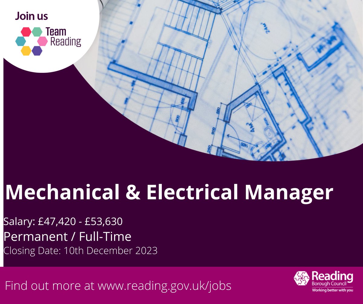 We’re looking for a Mechanical & Electrical Manager, to join our team to help us to manage all gas and electric related works within our housing repairs division. Apply here: rdguk.info/z5akO