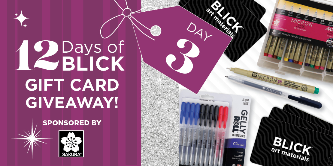 🎁✨ 12 Days of BLICK, Day 3! ✨🎄 Enter to WIN a $100 BLICK Gift Card! ❄️ We're giving away three $100 BLICK Gift Cards every day through December 12, so enter daily for a chance to win! ow.ly/UJUv50Q9ZzK