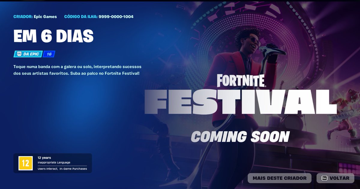 Suba no Palco no Fortnite Festival!