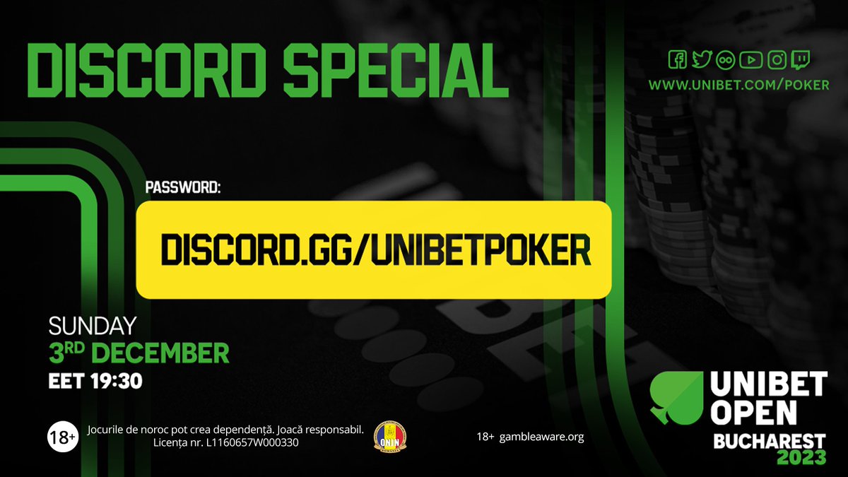 Join our Discord for a special freeroll tournament 17:30 UTC | 18:30 CET | 19:30 EET See you there! 👀#freeroll #discord