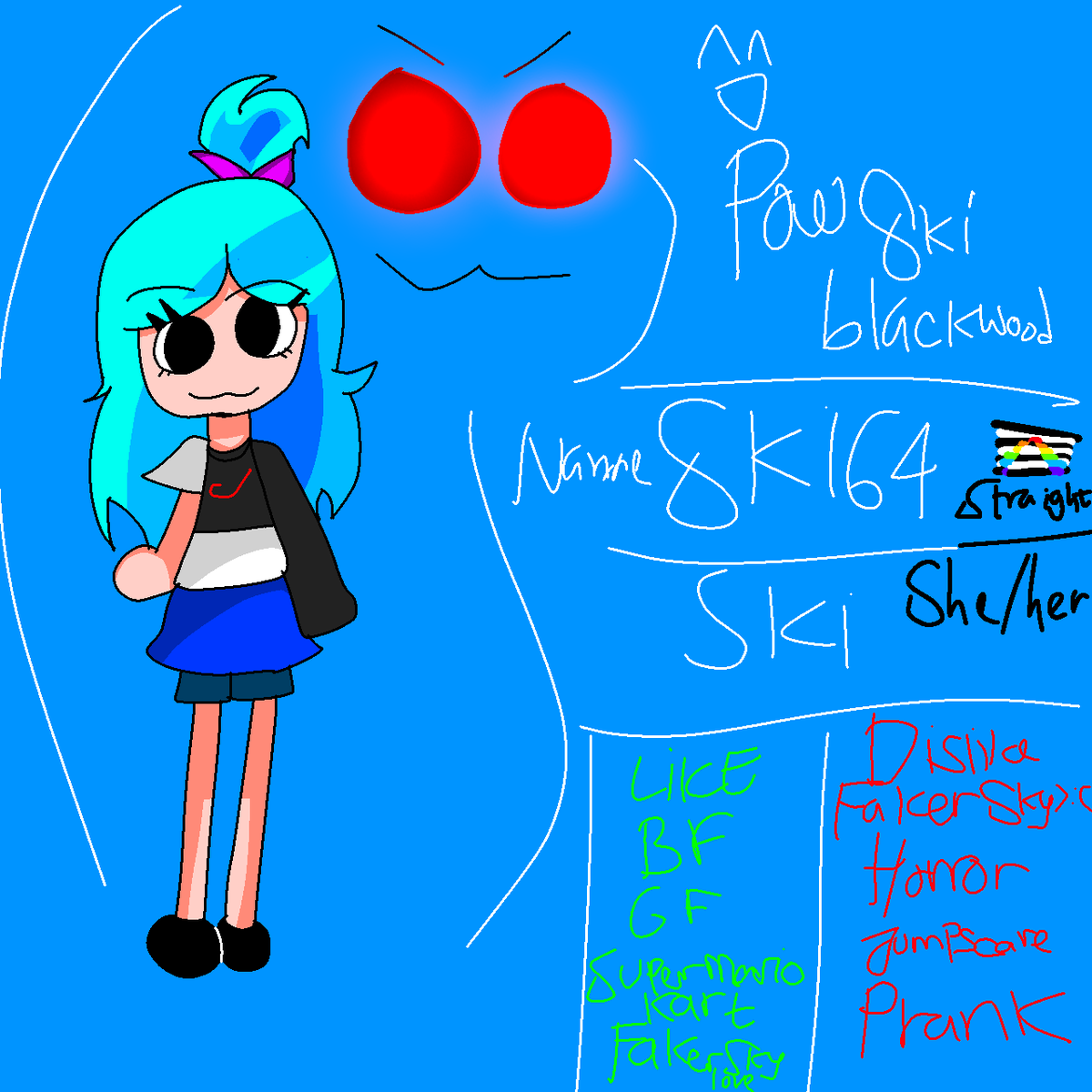 theladyskiyuna's tweet photo. Part. 4 Pow Ski Blackwood My oc AU skyverse My oc! It's look that here is Blackwood skyverse Blackwood! 

I hope you like it! 

Next! #powski #powskifnf #skyverse #SkyverseFNF https://t.co/BZ9vewLujO