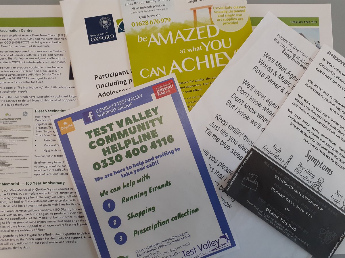 Ending #ExploreYourArchiveWeek with #EYAYourArchive : most records don't come to us automatically, so we rely on you to help your local archive grow; here are some items received when we appealed for papers about local responses to Covid-19 #ExploreYourArchive #hampshirearchives