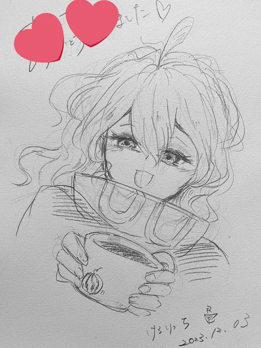 昌さん(@akira_kerorichd )にもスケブ描いていただきました…!!🍉ちゃ〜〜!!かわいいよぉ〜😭💞
真後ろのスペースで心強かったです❣️いつもありがとうございます🥰 
