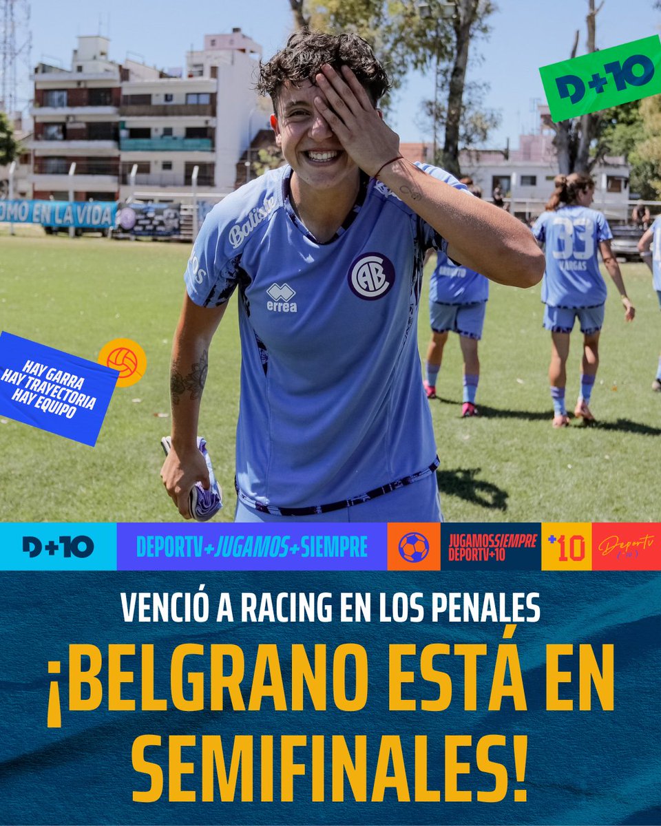 ⚽️ ¡GANÓ BELGRANO Y ESTÁ EN SEMIFINALES! ⚽️

🏴‍☠️ Tras empatar 0-0 en los 90 minutos, Las Piratas se quedaron con la victoria ante Racing desde la definición por penales 

🔜 En la próxima etapa se enfrentará al ganador del partido entre UAI Urquiza y Huracán 

#FUTBOLenDEPORTV