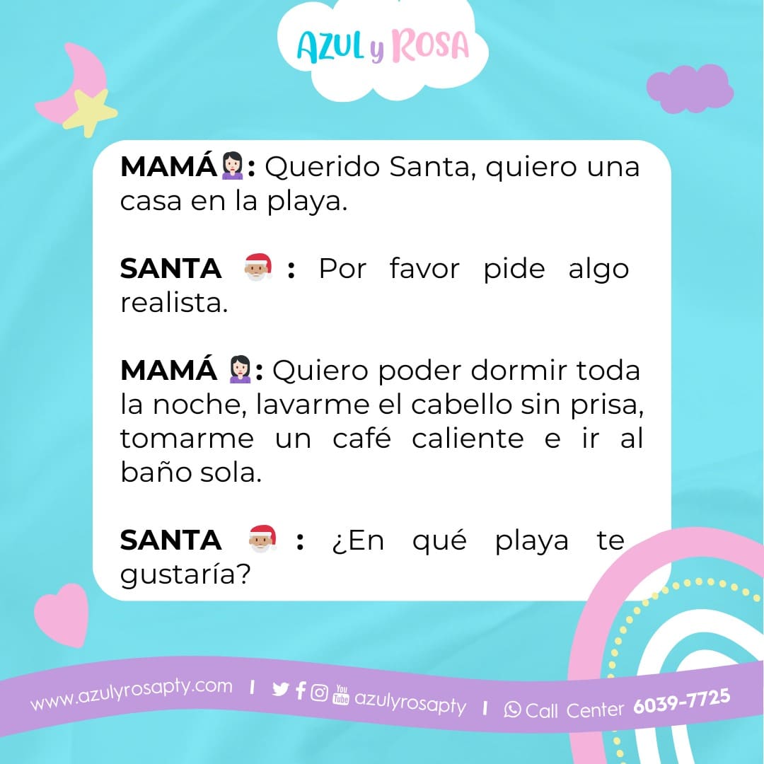 azulyrosapty's tweet photo. Carta para Santa versión Mamá 🎅🙋

¿Qué pedirías en tu carta a Santa?

#azulyrosapty #navidad2023 #christmas #navidad #cartaasanta https://t.co/1s5M59vjSA