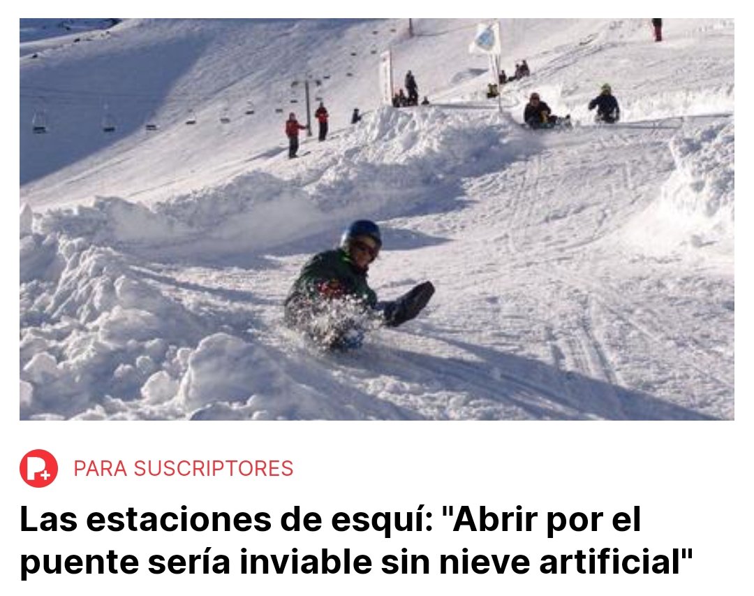 Que no vaya ser que lo que empieza a ser inviable es tener estaciones de esquí...
