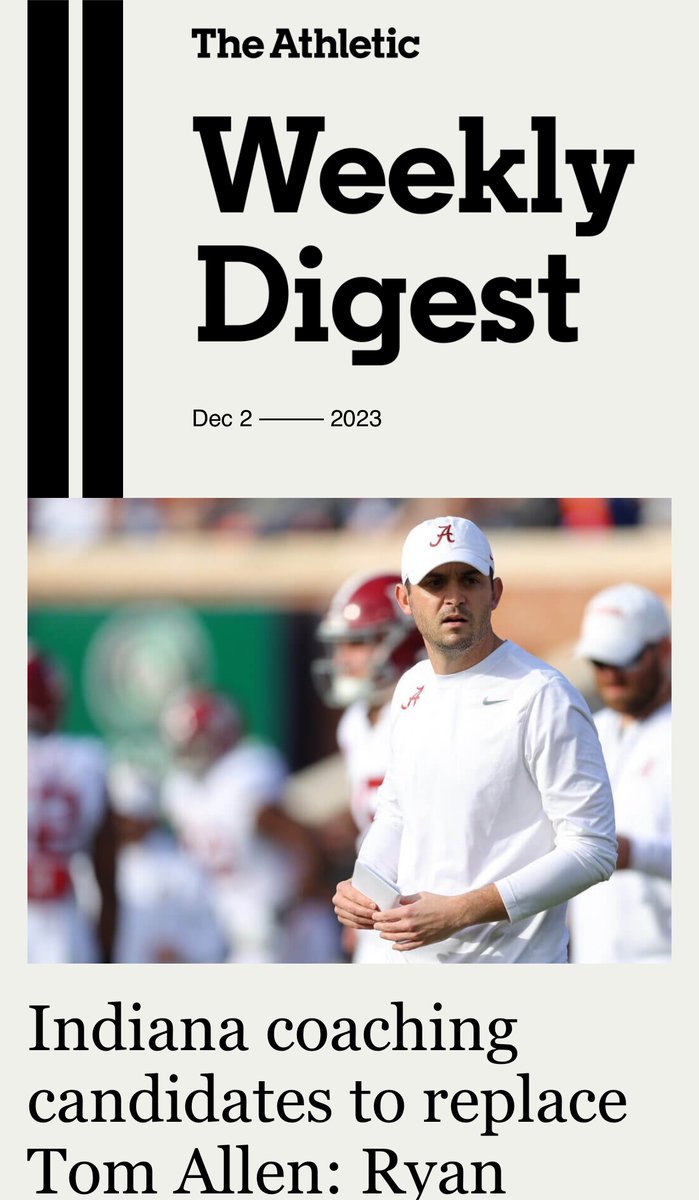Lol <a href="/TheAthletic/">The Athletic</a> for sending a newsletter to their readers with not one but two articles about who might fill the #iufb head coaching vacancy that had already been filled