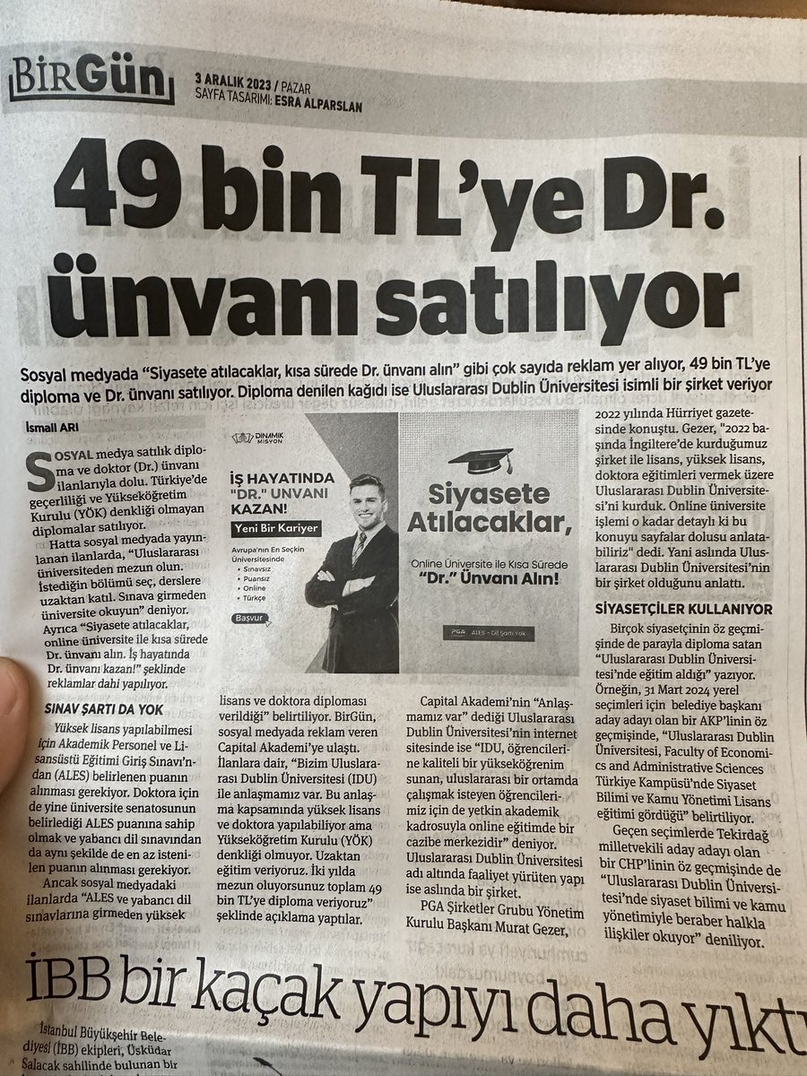 49.000 TL’ye Dr. ünvanı veriliyor!🤔😳🤔