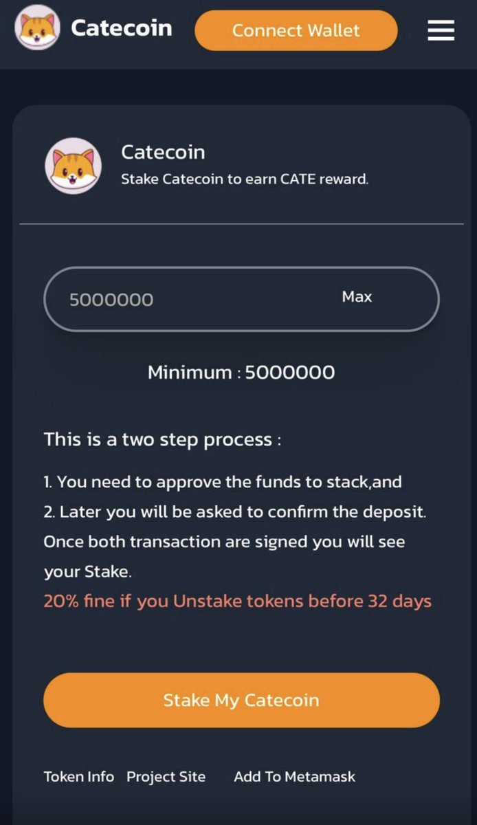 catecoin's tweet photo. Earning interest on your idle crypto assets without having to trust a centralized entity is a great way of making your money work for you.
(User can stake #Catecoin and earn 15% Yearly Interest.)
https://t.co/wNj75S0Syh

#Staking #BSC #Web3 #BNB #ETH #crypto #cryptotrading #NFTcommunity #NFT #memecoin  #DAO