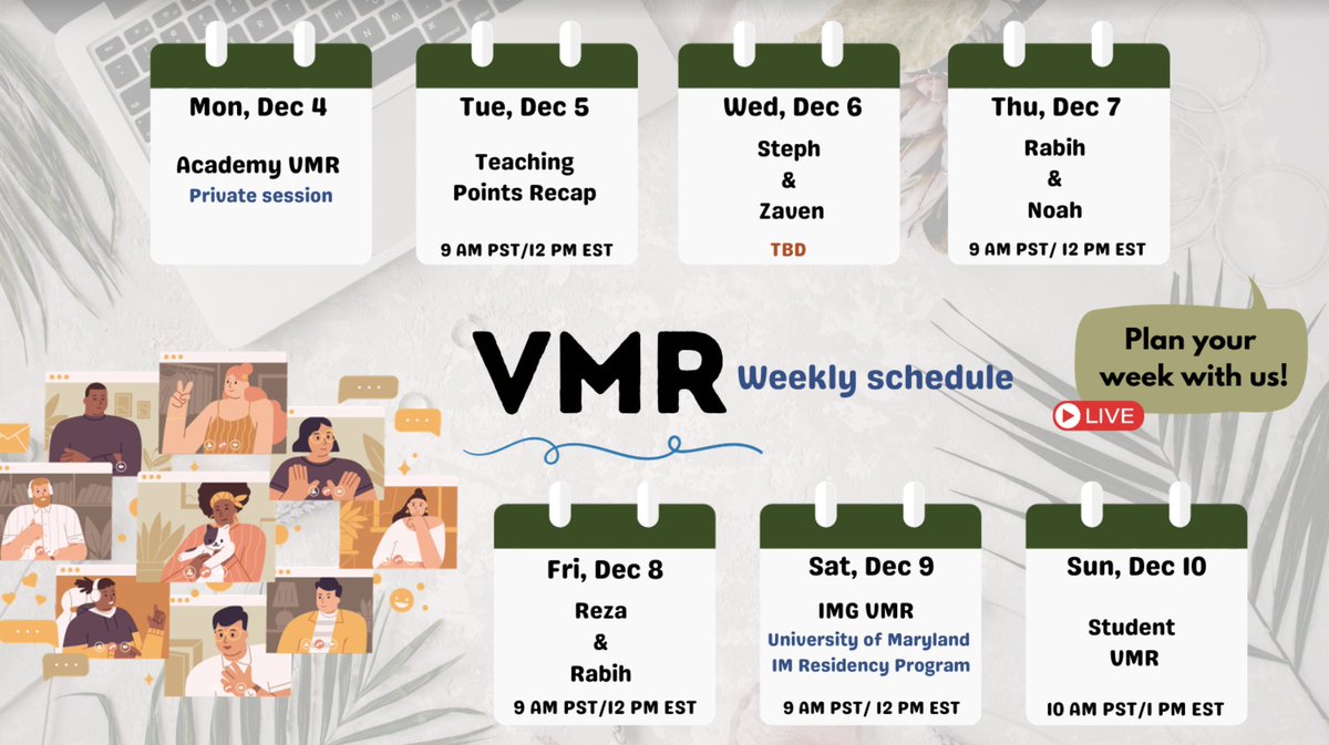 #MedTwitter - Plan your week with us! We have an exciting week ahead here at Clinical Problem Solvers. Join our live sessions using the link➡️ bit.ly/31LWIKg