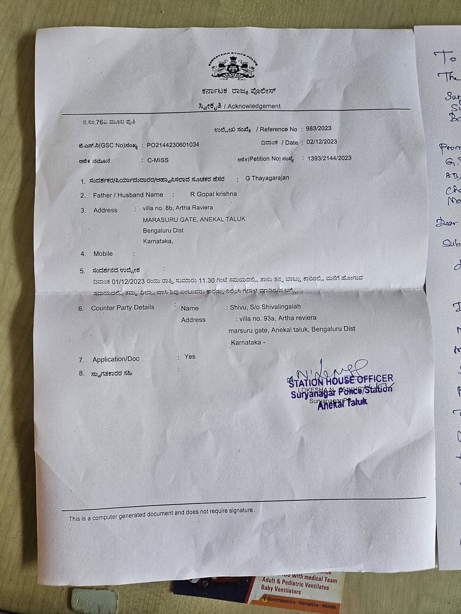 tyagaind's tweet photo. @BlrCityPolice @MLJ_GoI Me and My wife Sudha, have been targeted by my layout Artha Reviera Owners association members for fundraiser campaign run for Naganaikanahalli women get funds for buying tailoring machines and English upskilling @cfam_india @bicyclemayorblr https://t.co/2q1vzGnkcy