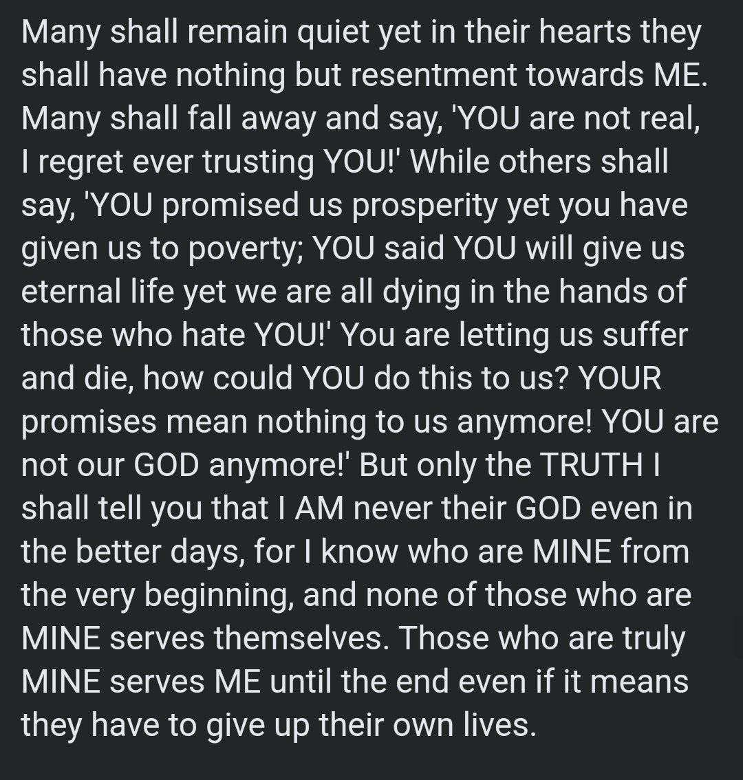 Sev_eyyy's tweet photo. ⚠️ The LORD'S MESSAGE about the wayward Shepherds and coming tragedies and Tribulations within the CHURCH ⚠️ 

Pray for the Spirit of Discernment. https://t.co/wCVnlipPZf