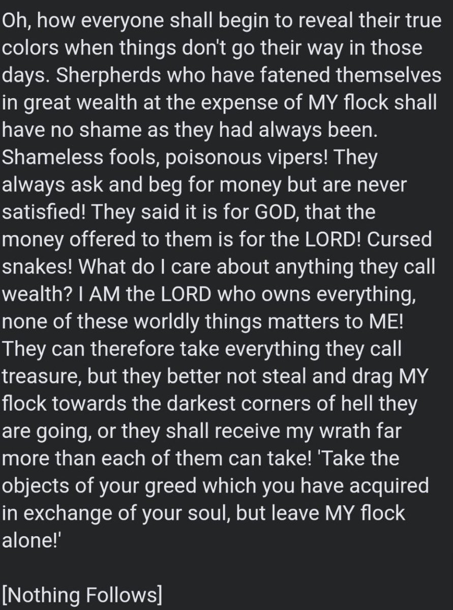 ⚠️ The LORD'S MESSAGE about the wayward Shepherds and coming tragedies and Tribulations within the CHURCH ⚠️ 

Pray for the Spirit of Discernment.