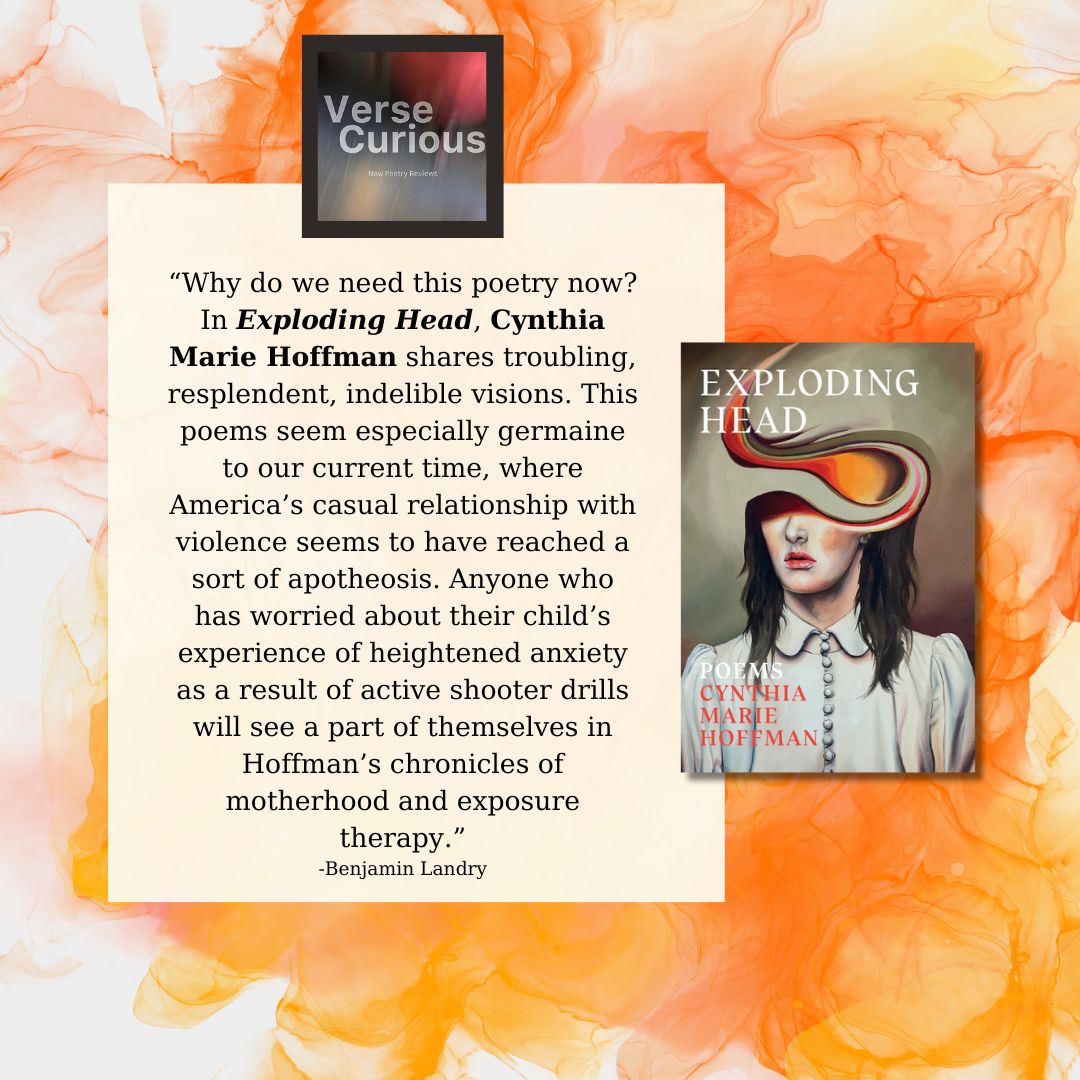 The first review of @cynthiamhoffman newest collection EXPLODING HEAD is in, and you can listen to it on Verse Curious here: buff.ly/3T1PGtE 🎧