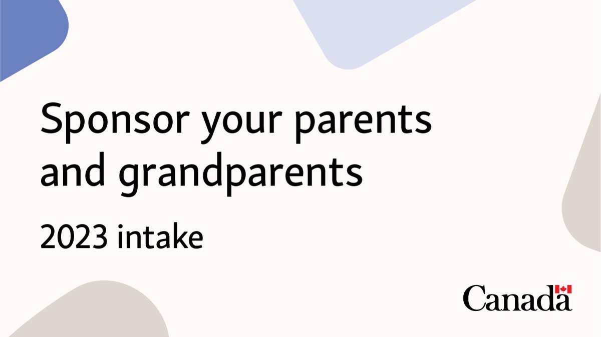 The Parents and Grandparents Program (PGP) application deadline for the 2023 intake is December 22, 2023, at 11:59 p.m. ET.  

• We have sent out invitations to apply to potential sponsors who submitted sponsorship forms in 2020.
• If you received an invitation, you must submit