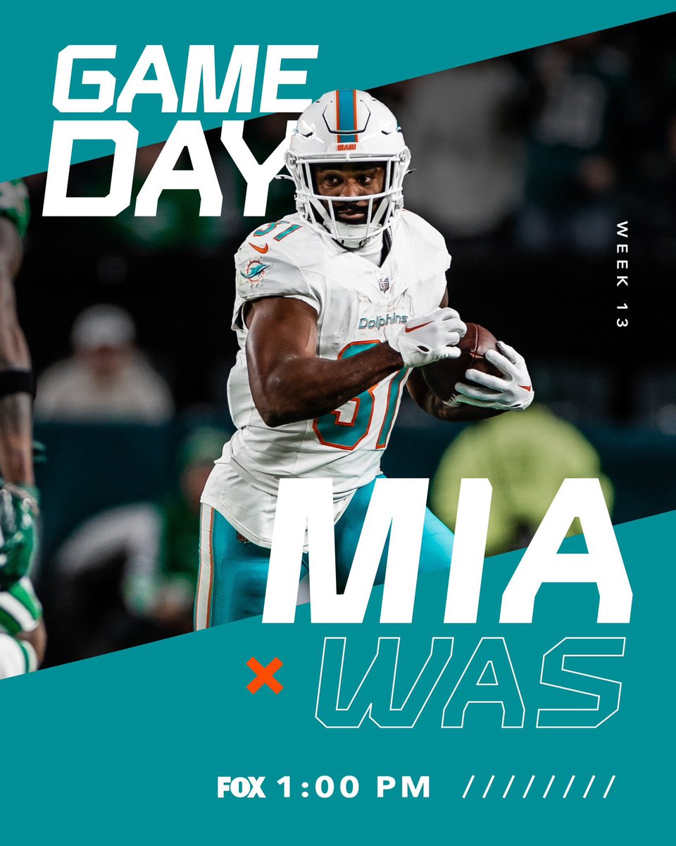 Elen1013's tweet image. Good morning ☀️ it’s GAME DAY!!! #FinsUp #MiamiDolphins #MIAvsWAS