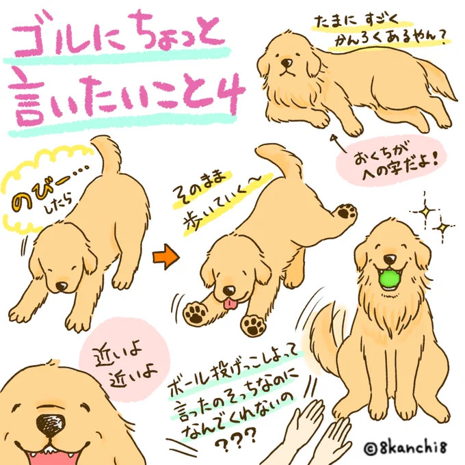 ゴルにちょっと言いたいこと4

#ゴールデンレトリバー
#犬のイラスト 