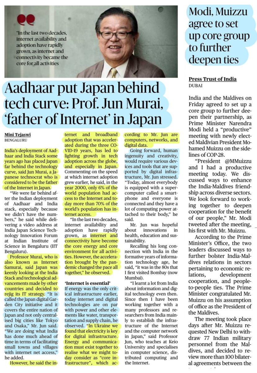 imRavikantYadav's tweet photo. *In #Kashmir winter delicacy #Harissa
* #Aadhaar put #Japan
Behind Tech curve:Prof Jun Murai #FatherOfInternet in japan
*#AUKUS defence Chiefs tout #DeepSpace radar&AI in jt deal
*#terrorist open fire in #PoK
*#SouthKorea launches 1st #Military Spy #satellite
*Modi-Muizzu talks https://t.co/QxW0GPQ30h