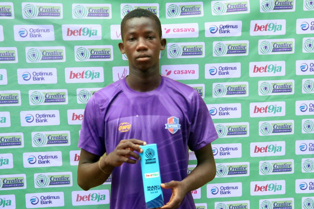 TCC_League's tweet photo. Man of the match winners
Kparobo Arierhi (Beyond Limits)
Oludele Enitan (Imperial)
Lateef Abdulazeez (Real Sapphire)
#BYLDSC #SPOIMP #RESESC #TCCLeague24 https://t.co/79Qnbkq4gK