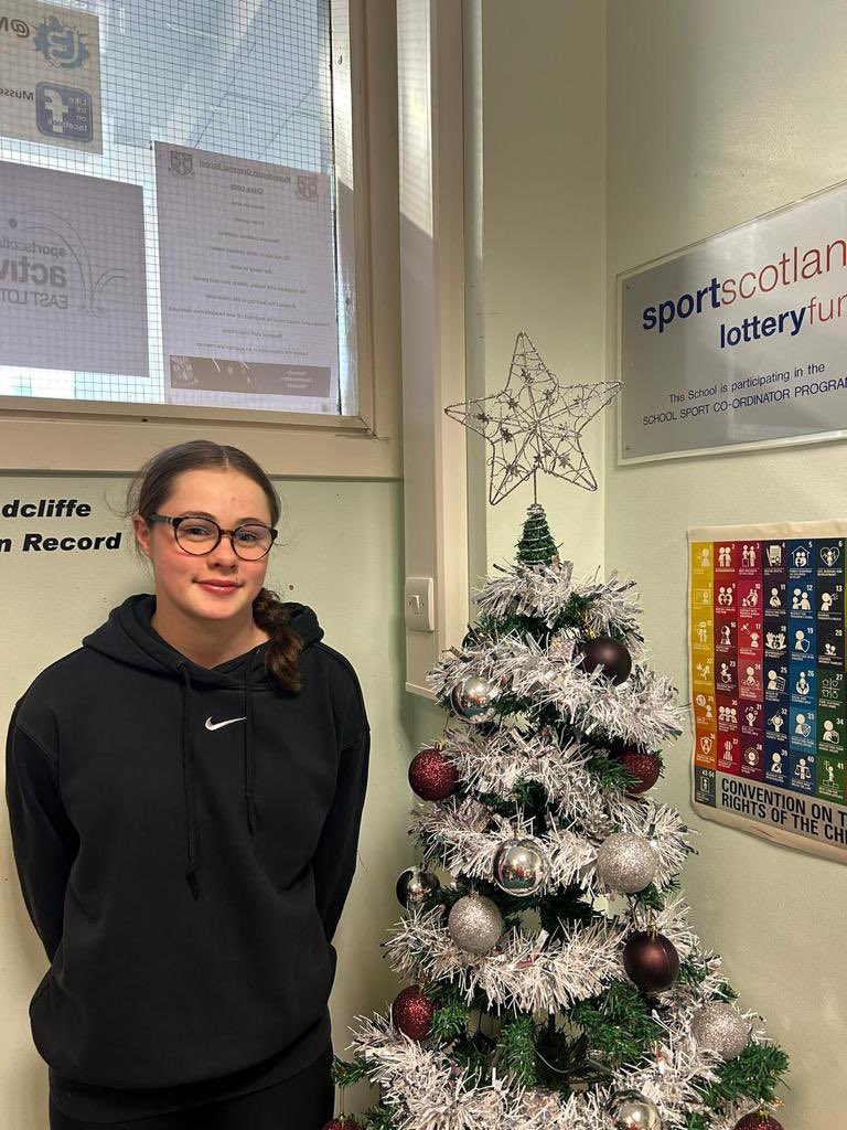 🎄🎅🏼⛄️DAY 3: Today we celebrate Alice Finlay who recently secured 2 gold medals at the Scottish schools 2024 Championship swimming trials! 100m &amp; 200m back crawl! Well done Alice! What an achievement 👏🏻👏🏻#ProudToBeMGS #PictureWithTheTree