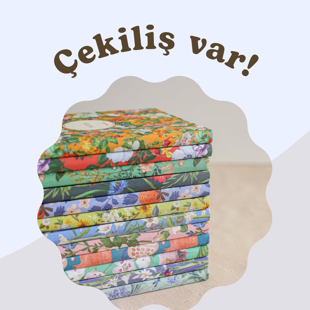 ÇEKİLİŞ!

Bir kişiye cilt bezli defterlerimizden hediye ediyoruz🌸

Yapmanız gerekenler
📚 Sayfamızı Takip etmek
📚 Bu twiti Rt’lemek

Çekilişimiz 12 Aralıkta sona erecektir 

Not: Cilt bezli defter modellerimiz bir sonraki posttadır 😇