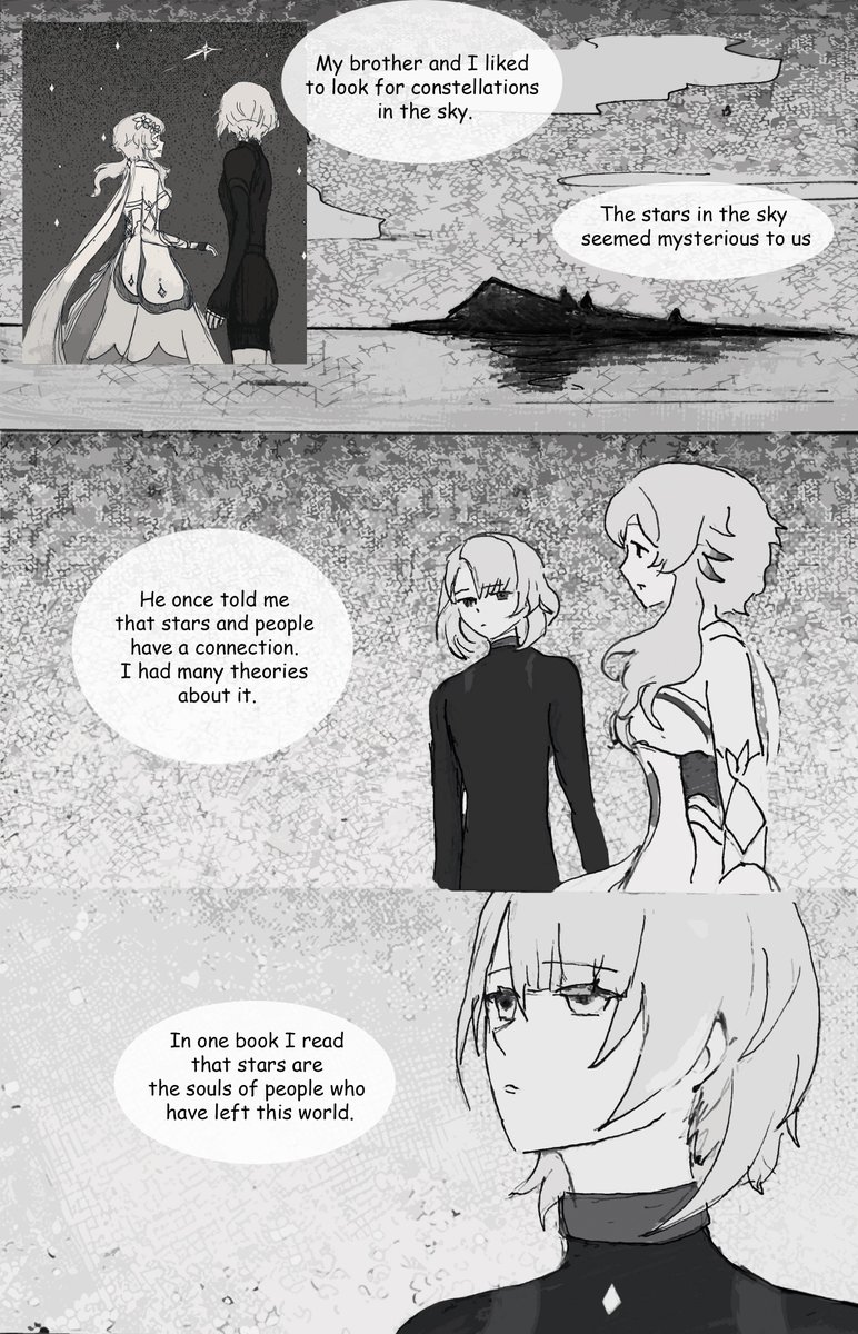 Lajanesso's tweet photo. "Everyone's Feelings" (Part 1/4) One day the journey will end, and what happens next? What happens to everyone's feelings if you disappear?
#Freminet #Lumine https://t.co/ej5xX0Qbrd