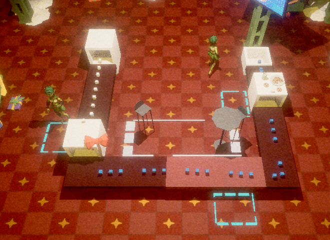 ChristmasCorp_'s tweet photo. Our elves are hard at work 24/7, working on everyone's Christmas presents !
Don't forget to light up your first candle on the Advent Wreath everyone ! 

#indiedev #StudentGame #Christmas #WIP https://t.co/G38oTXjstK