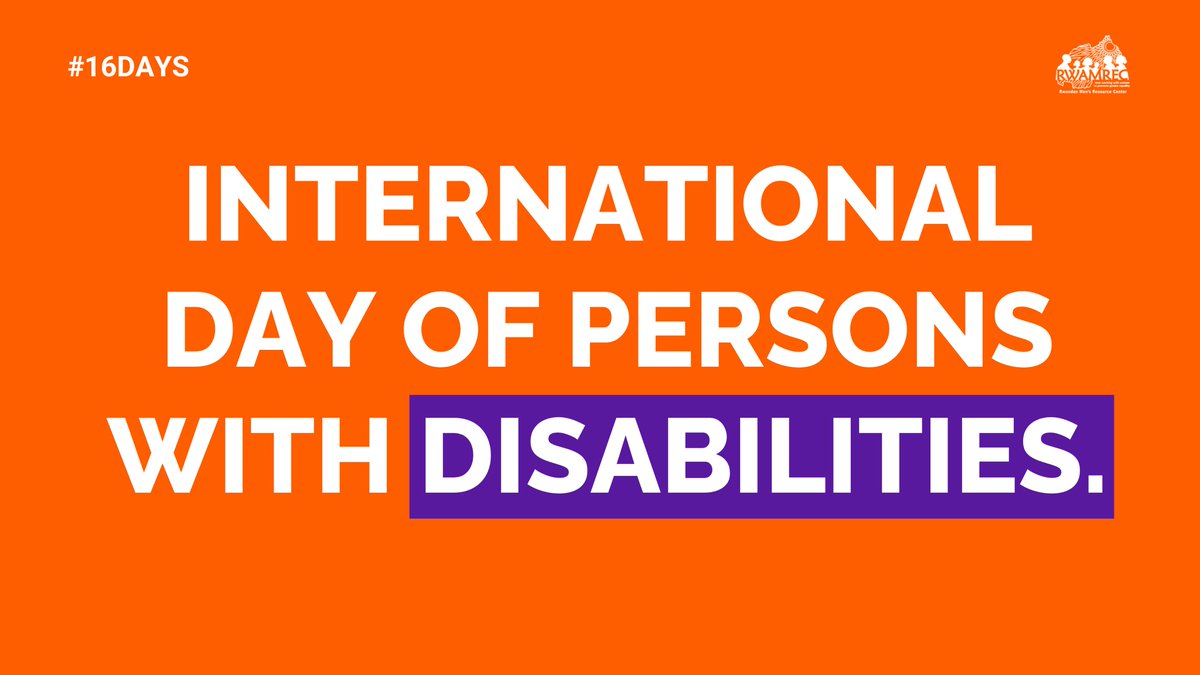 rwamrec's tweet image. On the International Day of People Living with Disabilities (PWDs), we celebrate with the world by remembering that PWDs' problems come from #socialbarriers, not their disabilities. Likewise, women's issues arise from #gendernorms, not biology. #Genderequity is intersectionality.