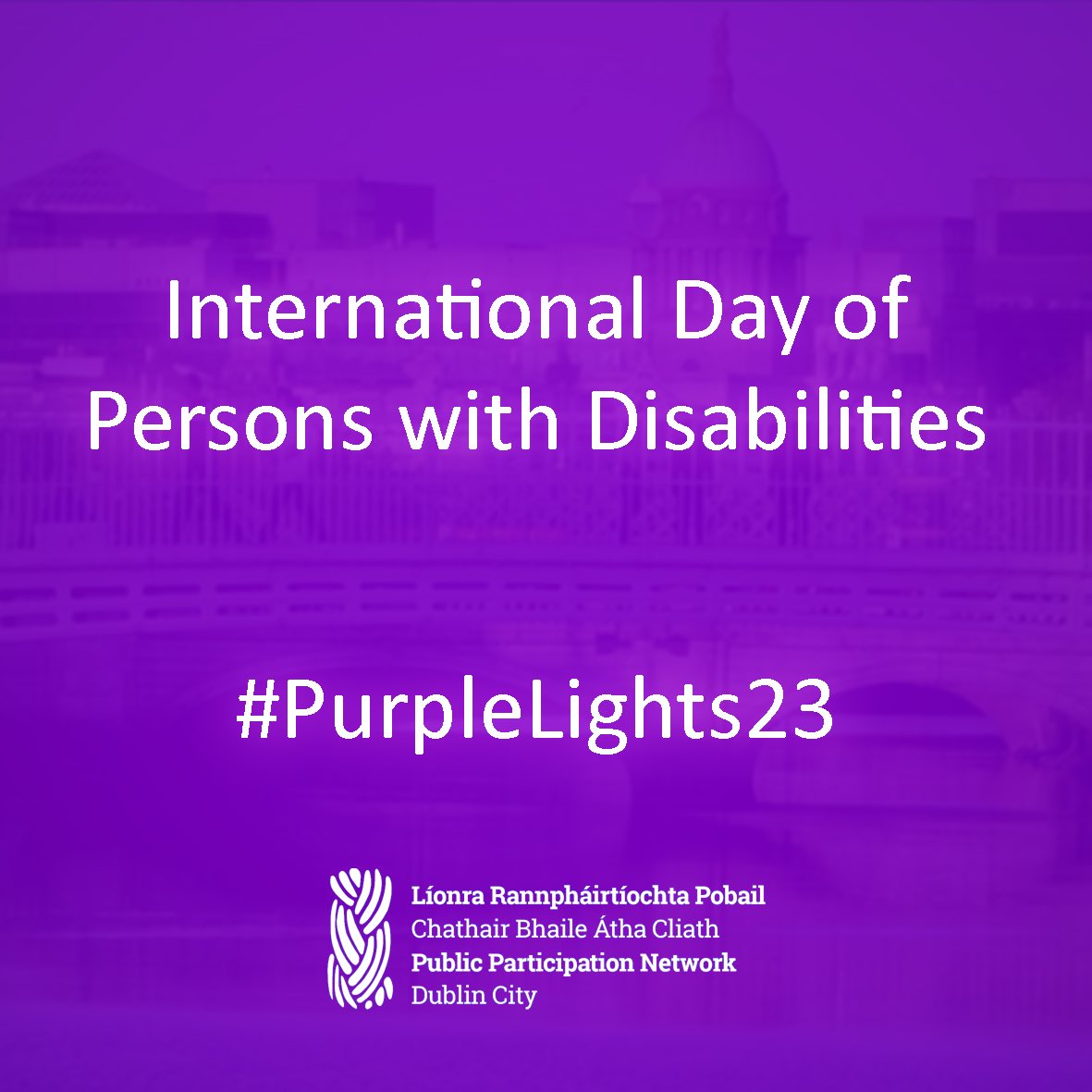 Happy International Day of Persons with Disabilities!Disabled people are more than a diagnosis. We are colleagues, carers, students, mothers and everything in between.  #PurpleLights23 #nothingaboutuswithoutus