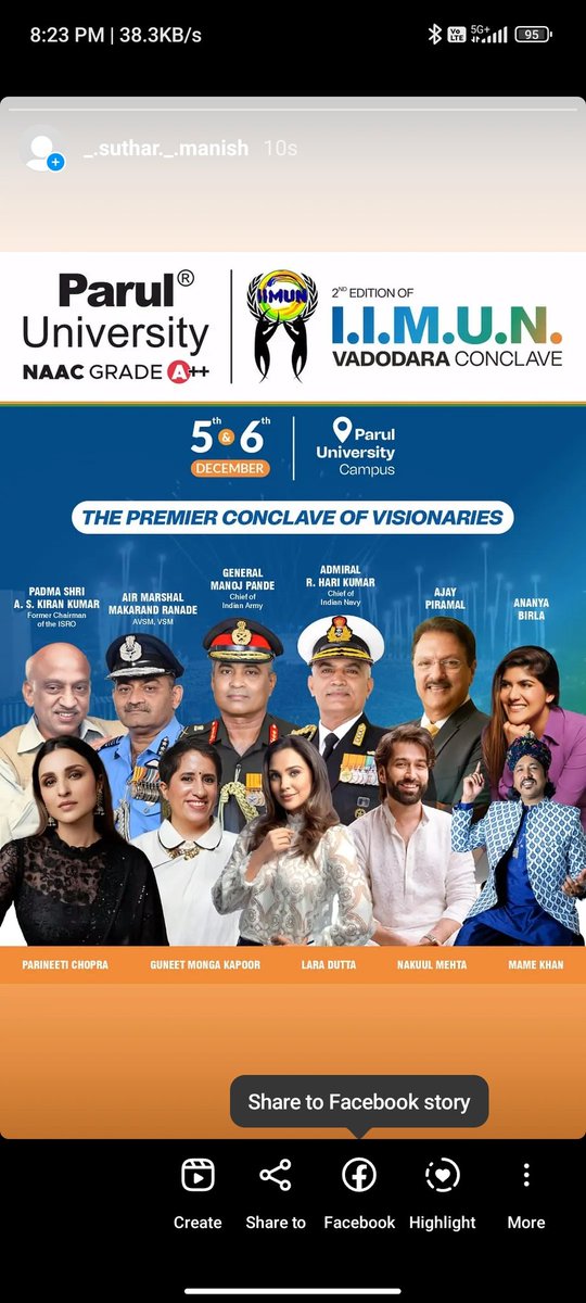 Max987079's tweet photo. The anticipation is at an all time high for insightful discussions and strategic revelations as so many famous and eminent personalities are about to get together on one stage! This 2nd Edition of Parul Univeristy and I.I.M.U.N. 
#ParulUniversity #VadodaraConclave #IIMUN https://t.co/yIzD7EbGim