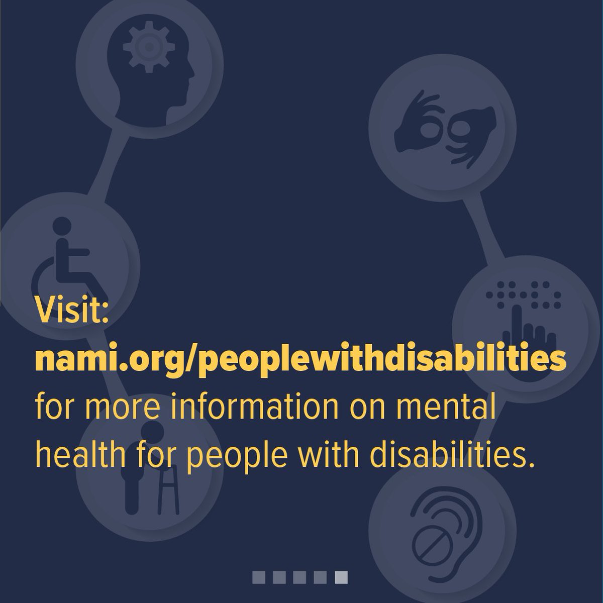 #InternationalDayofPersonswithDisabilities is a day dedicated to advocating for the rights + overall mental &amp; physical well-being of individuals with disabilities across all facets of society. For additional mental health resources, please visit nami.org/peoplewithdisa…. #IDPwD