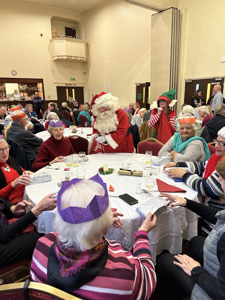 Look who popped in after dinner (SVP annual Christmas event). Gifts all round too 🎄