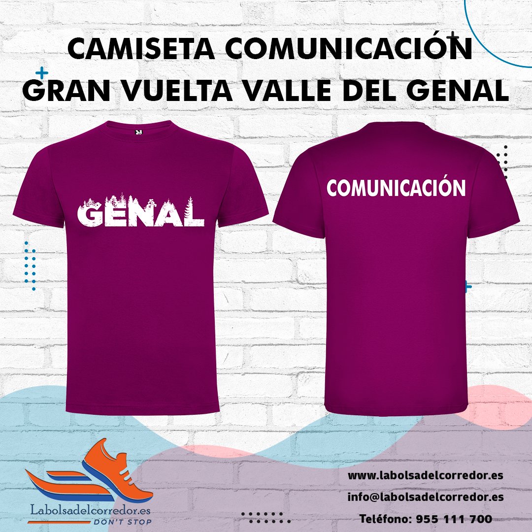 Y el resto de colaborares, speaker, fotógrafos,,,,,,,,,que  se reúnen para alcanzar un fin comun YOHAGOGENAL
Camisetas realizadas para varios de los colectivos implicados en este objetivo.

labolsadelcorredor.es  - info@labolsadelcorredor.es  - Teléfono: 955111700
