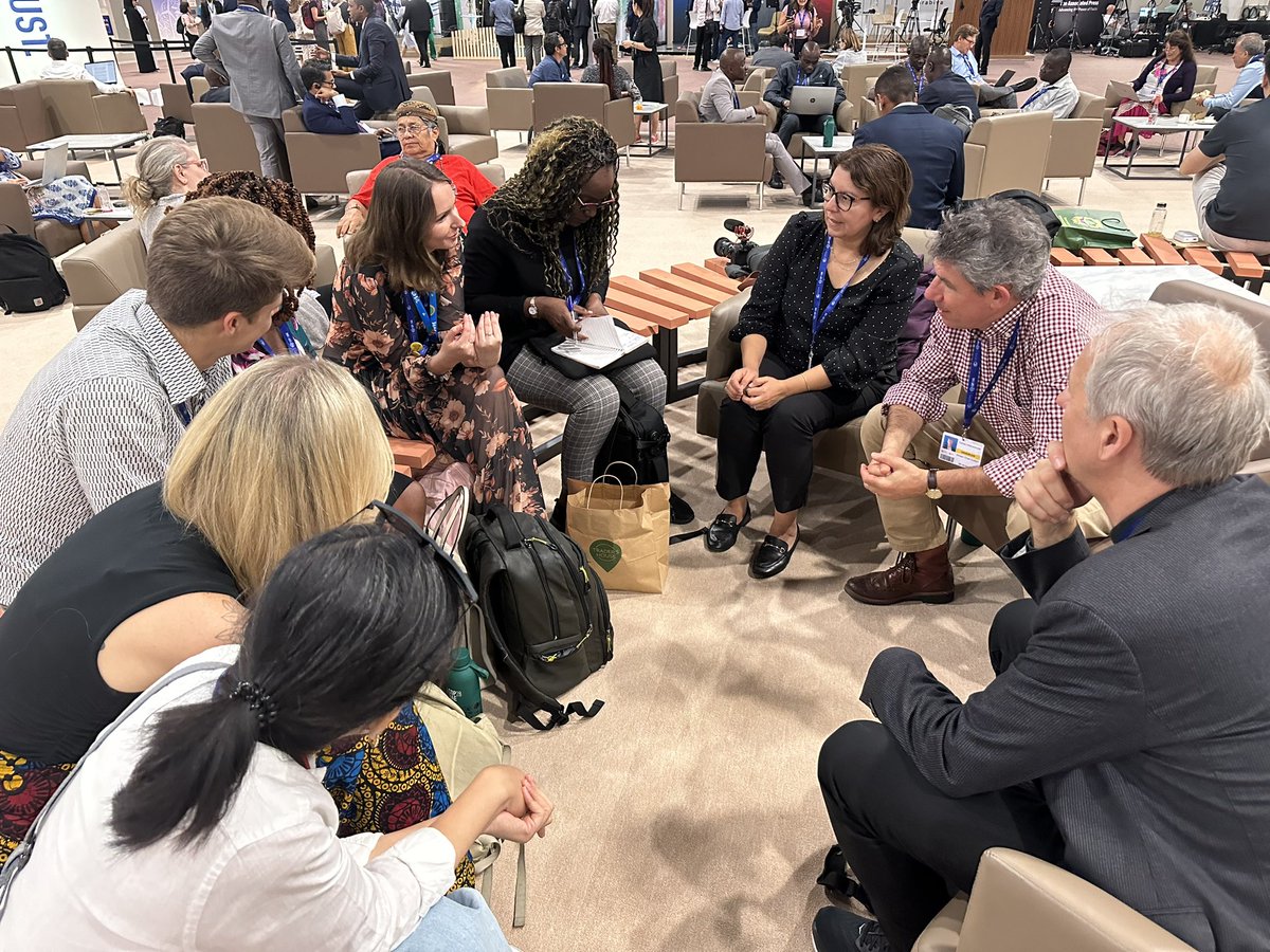 Pleasure to meet @lutheranworld & @Oikoumene partners & youth delegates at #Cop28 to discuss greater ecumenical collaboration for #ClimateJustice & how to mobilise many more Christians through #IntegralEcology #EcologicalConversion.